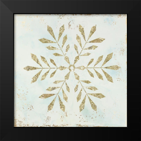 Glistening Snowflake II  Black Modern Wood Framed Art Print by PI Studio