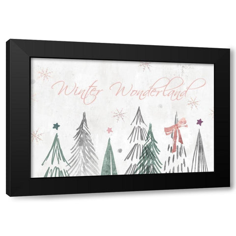 Walking in a Winter Wonderland  Black Modern Wood Framed Art Print with Double Matting by PI Studio