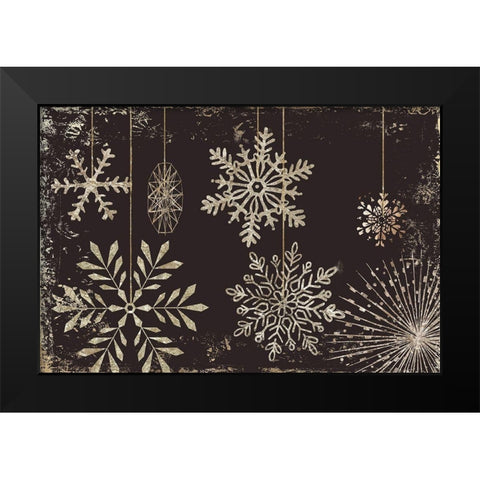 Starry Night Sky Black Modern Wood Framed Art Print by PI Studio