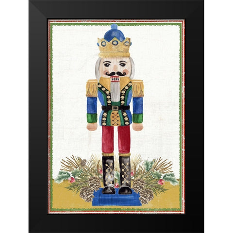 Wintery Nutcracker  Black Modern Wood Framed Art Print by PI Studio