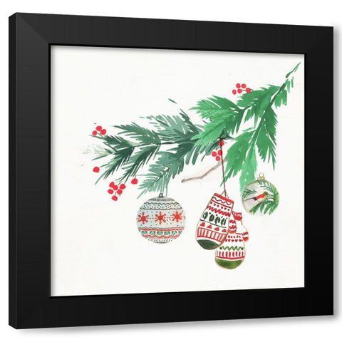 Christmas Morning Black Modern Wood Framed Art Print with Double Matting by PI Studio