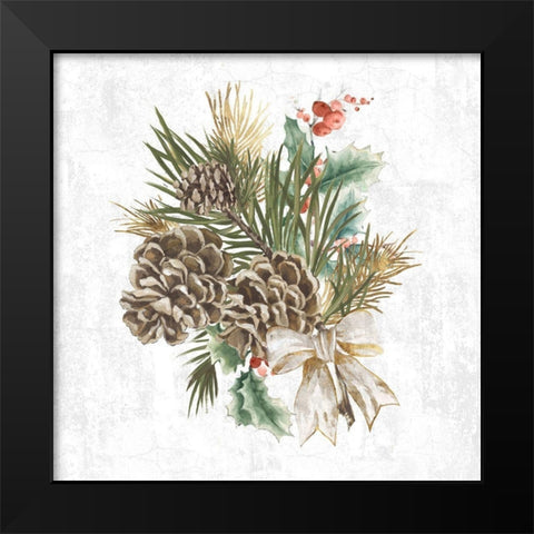 Spark Holiday Spirit Black Modern Wood Framed Art Print by PI Studio