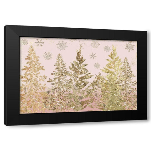 Winter Wonder Black Modern Wood Framed Art Print with Double Matting by PI Studio