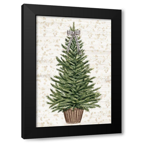 Everygreen Christmas Tree  Black Modern Wood Framed Art Print with Double Matting by PI Studio