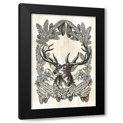 Brave  Black Modern Wood Framed Art Print with Double Matting by PI Studio