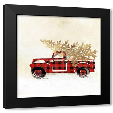 Deck the Halls I  Black Modern Wood Framed Art Print with Double Matting by PI Studio