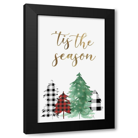 Christmas Time  Black Modern Wood Framed Art Print with Double Matting by PI Studio