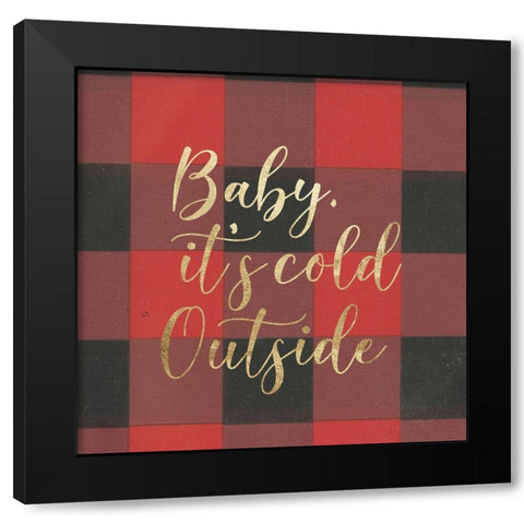 Baby, Its Cold Outside II  Black Modern Wood Framed Art Print with Double Matting by PI Studio