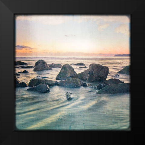 Go with the Flow II Black Modern Wood Framed Art Print by Weddle, Ryan Harson