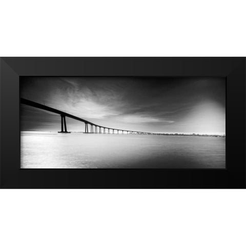 Way Over the Bay I Black Modern Wood Framed Art Print by Hartson-Weddie, Ryan