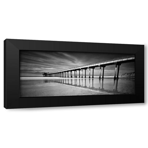 Foreshore Black Modern Wood Framed Art Print by Hartson-Weddie, Ryan