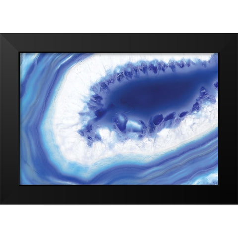 Blue Lace Agate II Black Modern Wood Framed Art Print by Hartson-Weddle, Ryan