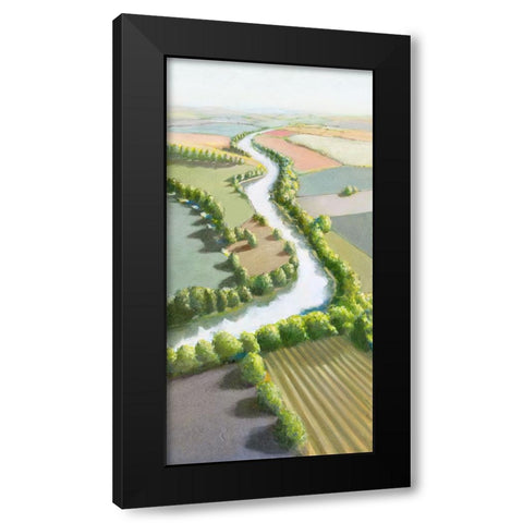 Follow to the Sea Black Modern Wood Framed Art Print by Mica