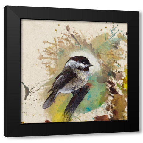 Green Boreal Bird  Black Modern Wood Framed Art Print by St Amant, Daniel