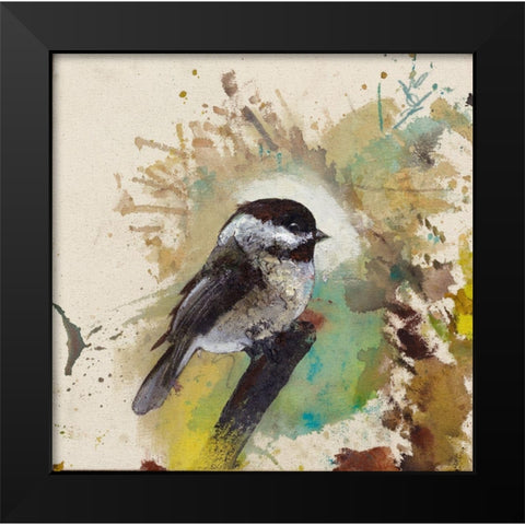 Green Boreal Bird  Black Modern Wood Framed Art Print by St Amant, Daniel