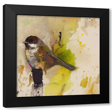 Yellow Goldfinch  Black Modern Wood Framed Art Print by St Amant, Daniel