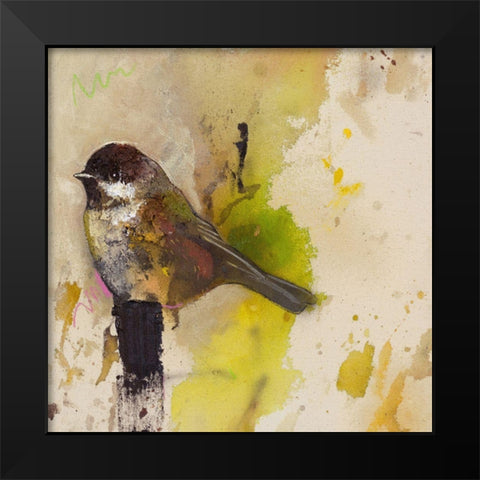 Yellow Goldfinch  Black Modern Wood Framed Art Print by St Amant, Daniel