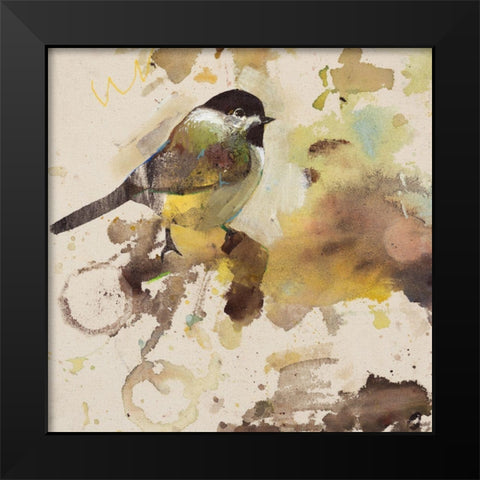 Yellow Wooland Bird  Black Modern Wood Framed Art Print by St Amant, Daniel