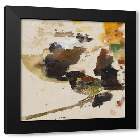 Chirping NuthatchÂ  Black Modern Wood Framed Art Print with Double Matting by St Amant, Daniel