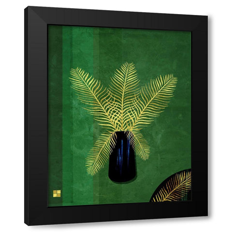 Fern Bouquet Black Modern Wood Framed Art Print with Double Matting by Hogan, Aoibhne