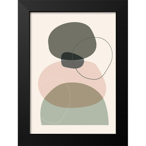 Adhere Black Modern Wood Framed Art Print by Hogan, Aoibhne