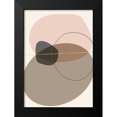 CoalesceÂ  Black Modern Wood Framed Art Print by Hogan, Aoibhne