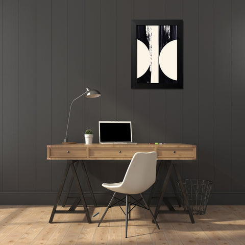 Hourglass  Black Modern Wood Framed Art Print by Hogan, Aoibhne