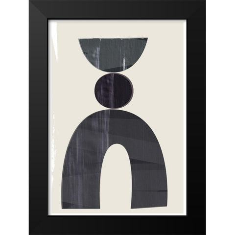 StructuredÂ  Black Modern Wood Framed Art Print by Hogan, Aoibhne