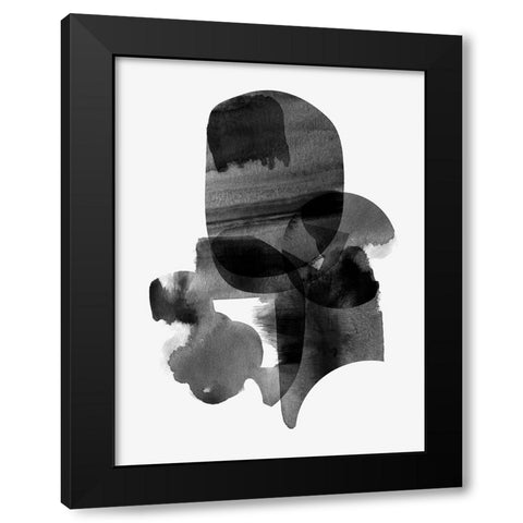 Shimmering Black I Black Modern Wood Framed Art Print by Hogan, Aoibhne