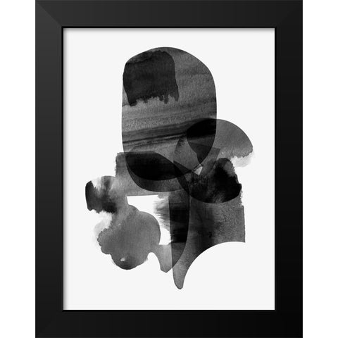 Shimmering Black I Black Modern Wood Framed Art Print by Hogan, Aoibhne