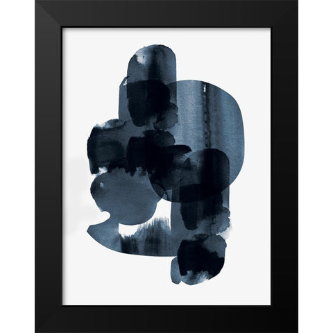 Shimmering Black II Black Modern Wood Framed Art Print by Hogan, Aoibhne