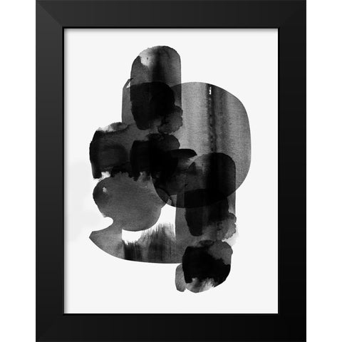 Shimmering Black II Black Modern Wood Framed Art Print by Hogan, Aoibhne