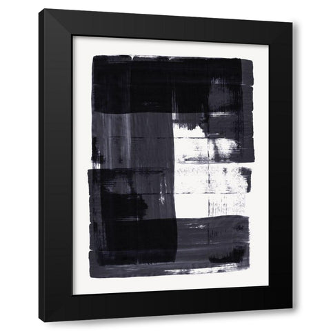 Square Black Stroke II Black Modern Wood Framed Art Print by Hogan, Aoibhne
