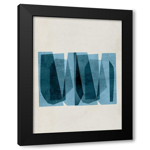 Bolds of Blue I Black Modern Wood Framed Art Print with Double Matting by Hogan, Aoibhne