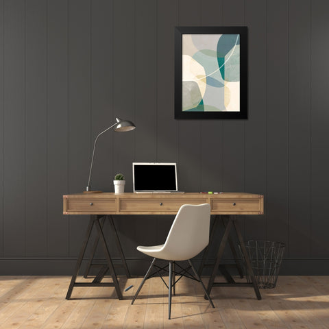 Formations of Blue I Black Modern Wood Framed Art Print by Hogan, Aoibhne