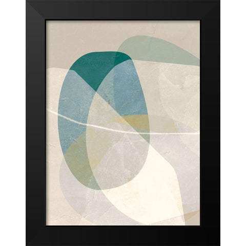 Formations of Blue III Black Modern Wood Framed Art Print by Hogan, Aoibhne