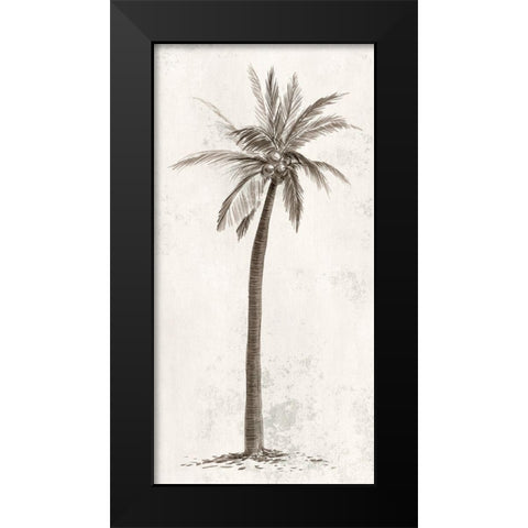 Vintage Palm Tree II Black Modern Wood Framed Art Print by Ian C