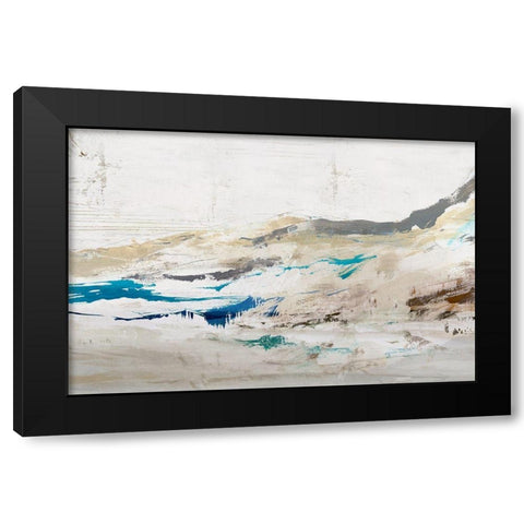 Blue Cliff I  Black Modern Wood Framed Art Print by Ian C