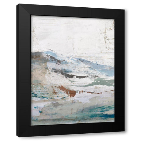 Blue Cliff II Black Modern Wood Framed Art Print with Double Matting by Ian C