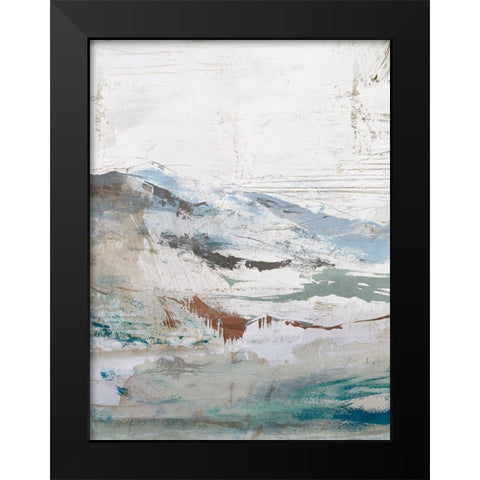 Blue Cliff II Black Modern Wood Framed Art Print by Ian C