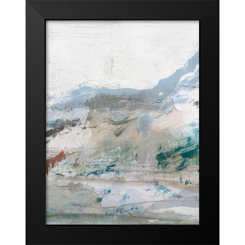 Blue Cliff III Black Modern Wood Framed Art Print by Ian C