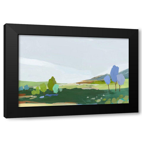 Green Pasture  Black Modern Wood Framed Art Print by Ian C