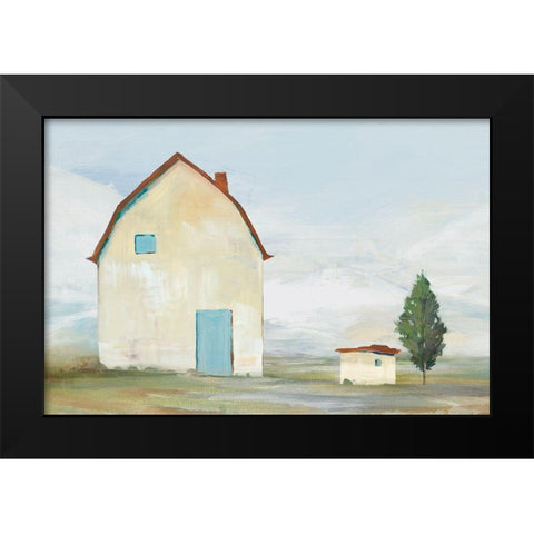 Yellow Barn I  Black Modern Wood Framed Art Print by Ian C