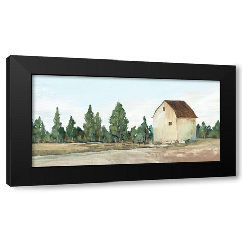 Yellow Barn III Black Modern Wood Framed Art Print with Double Matting by Ian C