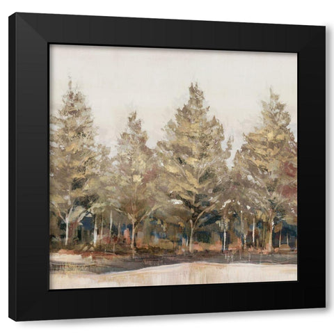 Gold Forest II  Black Modern Wood Framed Art Print by Ian C