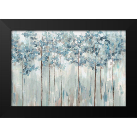 Blue Forest  Black Modern Wood Framed Art Print by Ian C