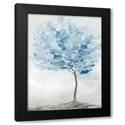Blue Tree I  Black Modern Wood Framed Art Print by Ian C
