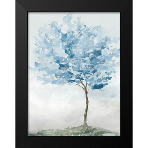 Blue Tree I  Black Modern Wood Framed Art Print by Ian C