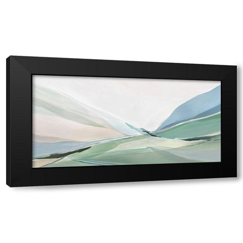 Rolling Green  Black Modern Wood Framed Art Print by Ian C