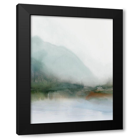 Sapphire Lake I  Black Modern Wood Framed Art Print by Ian C